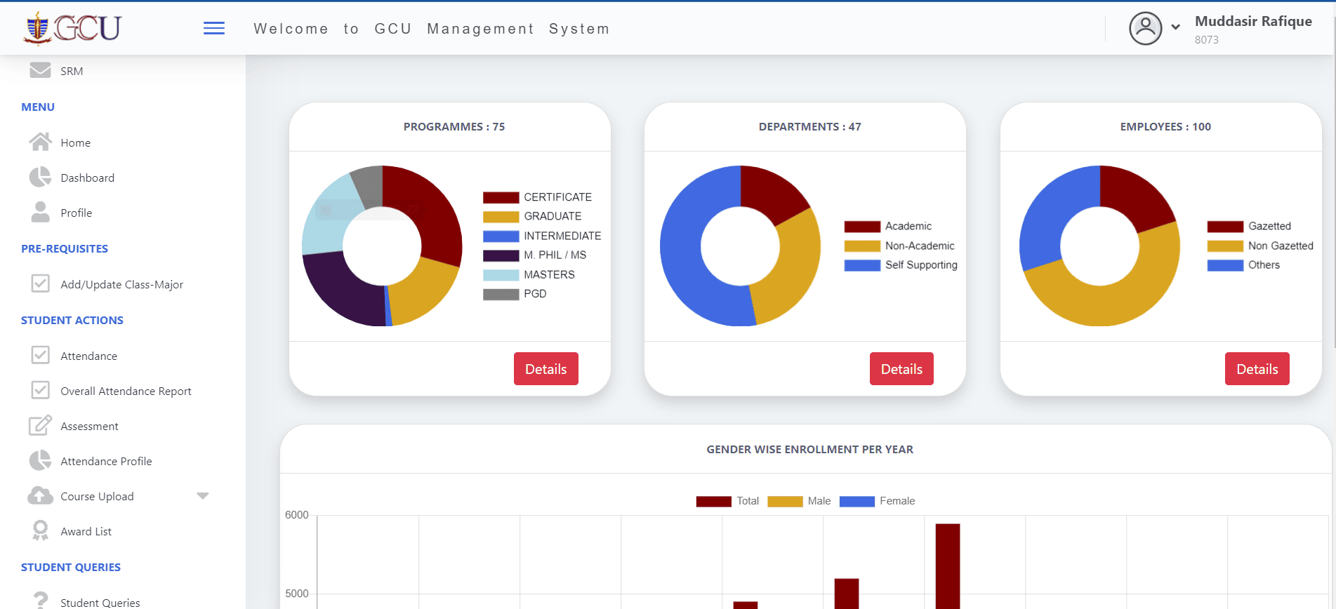 Campus Management System project screenshot